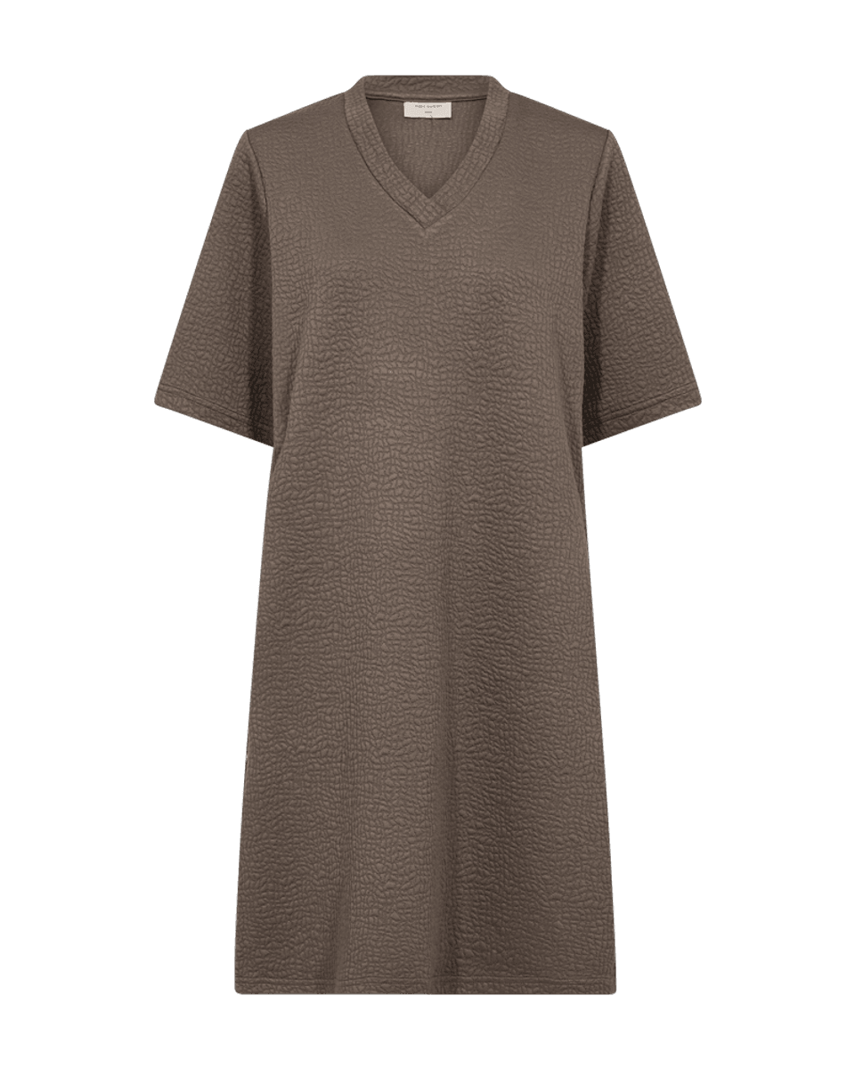 Bubble Dress With V-neck Morel