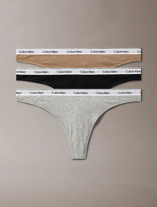 Hovedbilde Thong 3-pack Black, Grey, Cafe