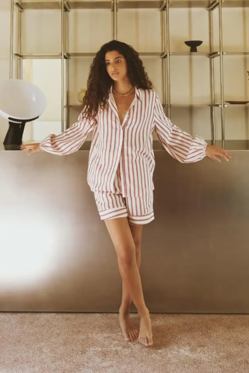 Fable Shirt Berry Stripe