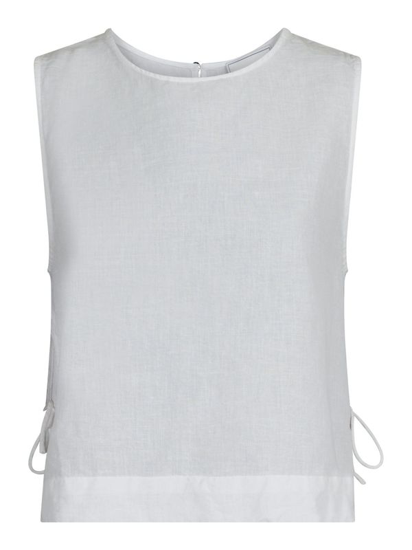 Svetlana Linen Top White