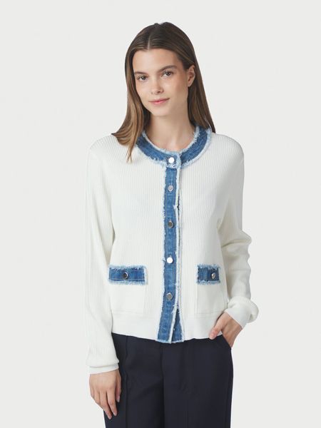 Hovedbilde Zelma Knit Denim Cardigan White