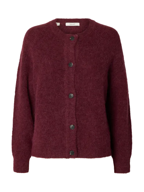 Hovedbilde Slflulu Ls Knit Short Cardigan Tawny Port