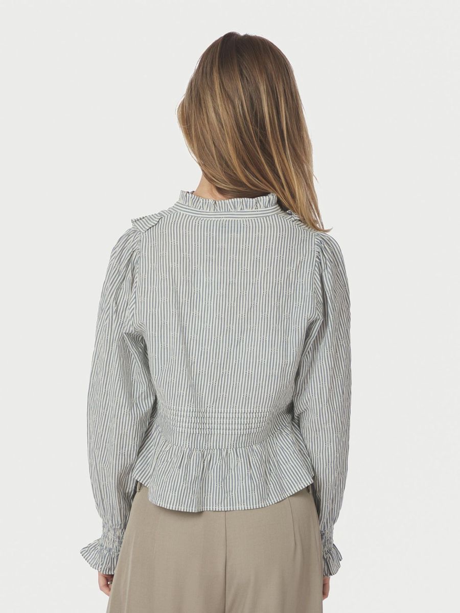 Petrine Stripe Blouse Blue