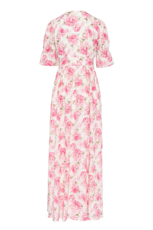 Evie Maxi Dress Peony Pop Pink