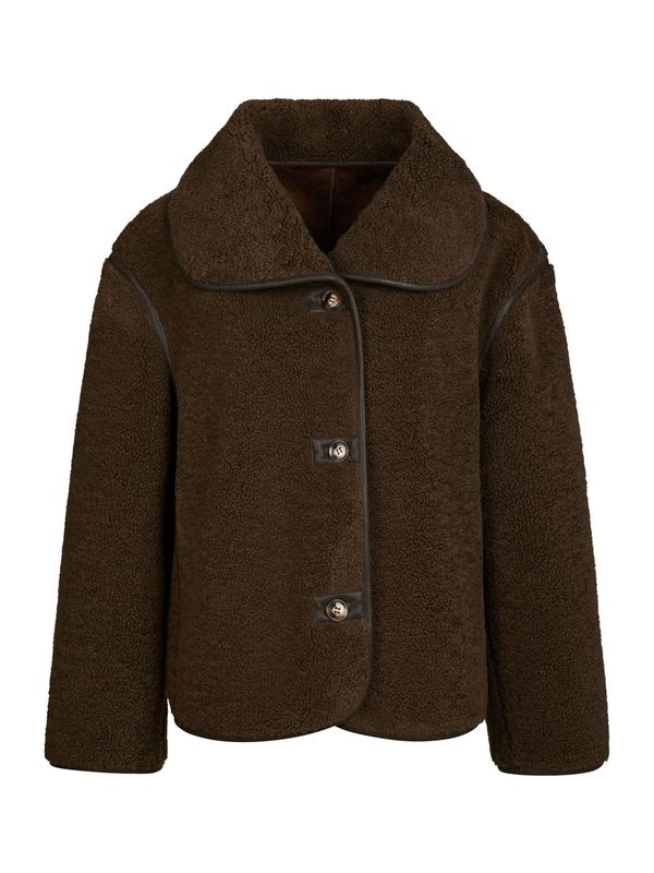 Edmund Teddy Jacket Dark Brown