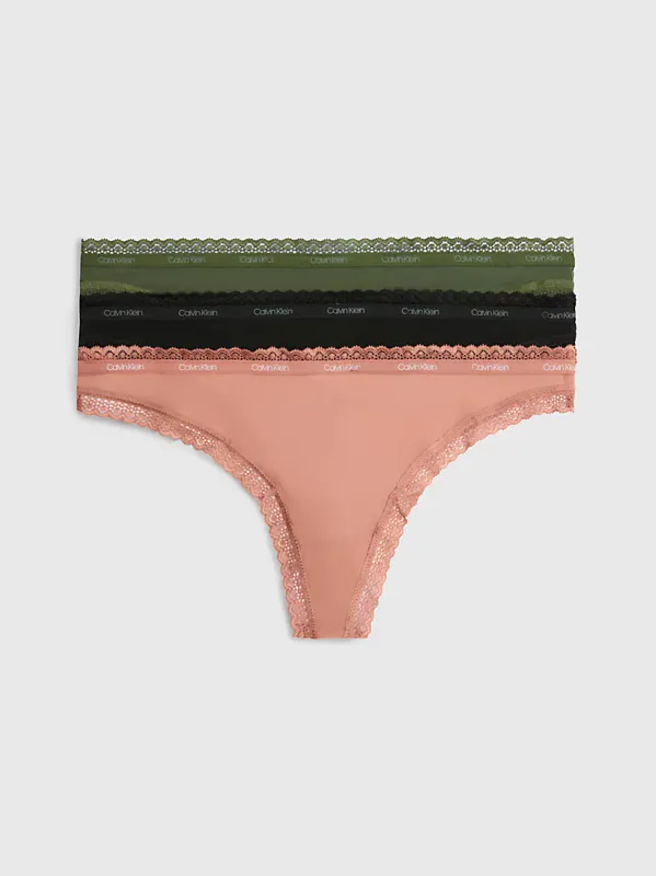 Thong 3-pack Thyme Ash Rose Black