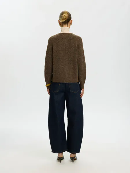 Hovedbilde SlfLulu Knit Short Cardigan Dachshund Melange