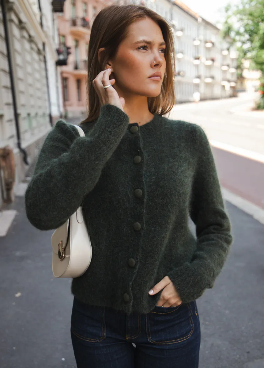 Ulla Mohair Cardigan Harvest Green