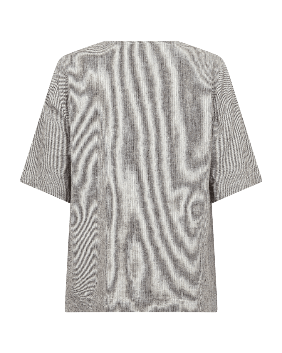 Lava Blouse Stripe Coffee Bean Offwhite