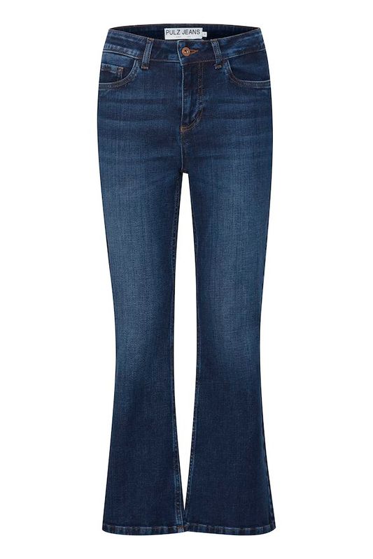 Ria Jeans Kick Flared Leg Dark Blue Denim