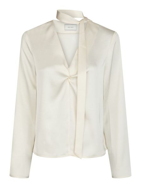 Bilde av Susanna Heavy Sateen Blouse Pearl