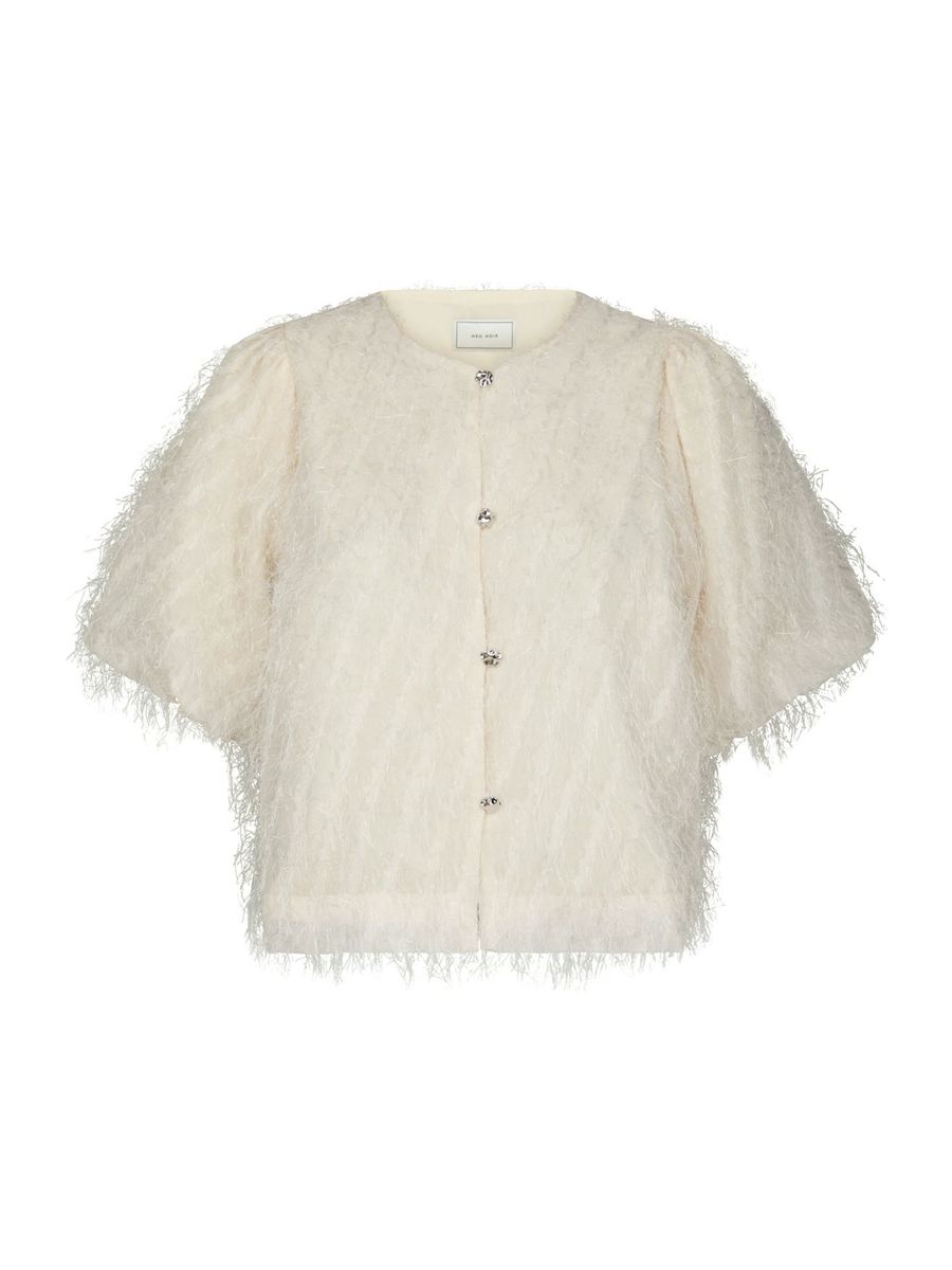 Aisa Frilly Blouse Creme