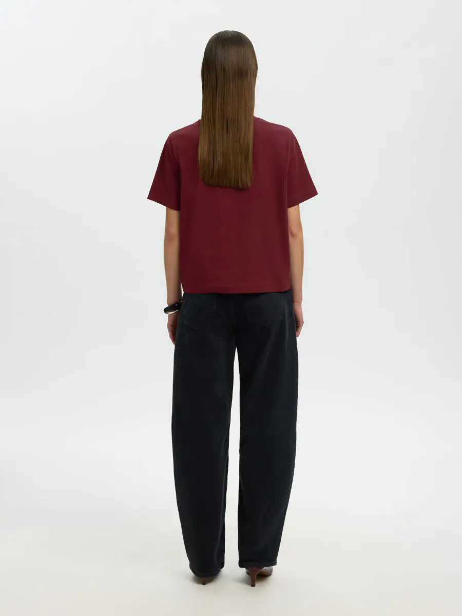 SlfEssential Boxy Tee Tawny Port