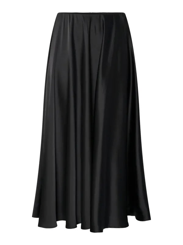 Yaspella Hw Volume Ankle Skirt Black