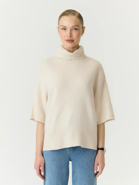 Hovedbilde Yasemila 2/4 Wool Knit Sandshell