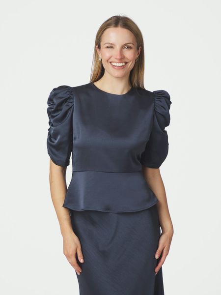 Hovedbilde Benua Heavy Sateen Blouse Midnight Blue