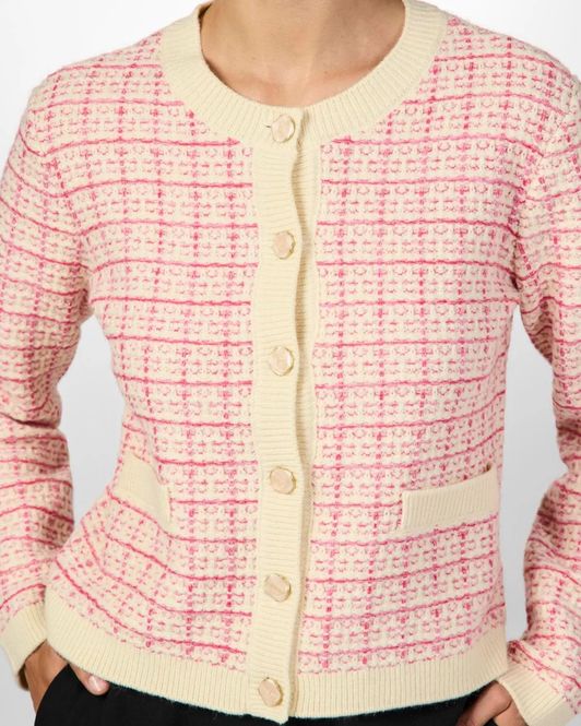 Hovedbilde YasLivia Knit Cardigan Raspberry Sorbet