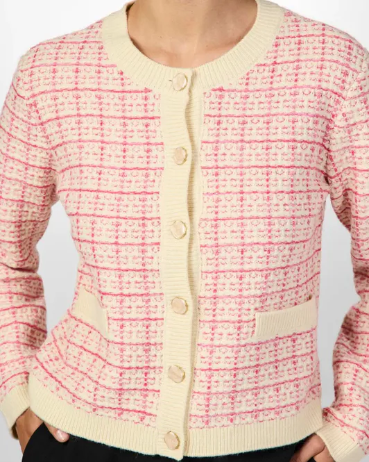 Hovedbilde YasLivia Knit Cardigan Raspberry Sorbet