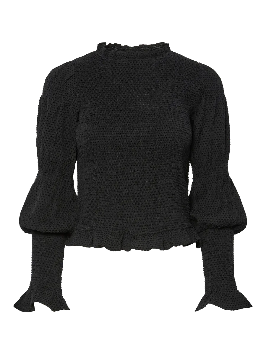 YasPira Smock Top Black