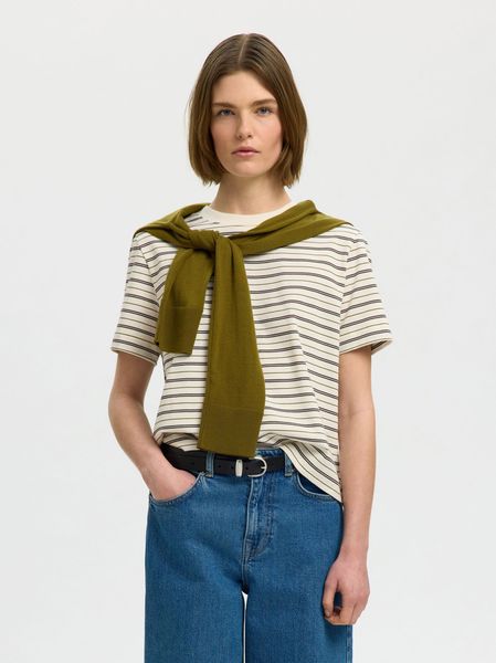 Hovedbilde SlfEssential Striped Boxy Tee Delicioso