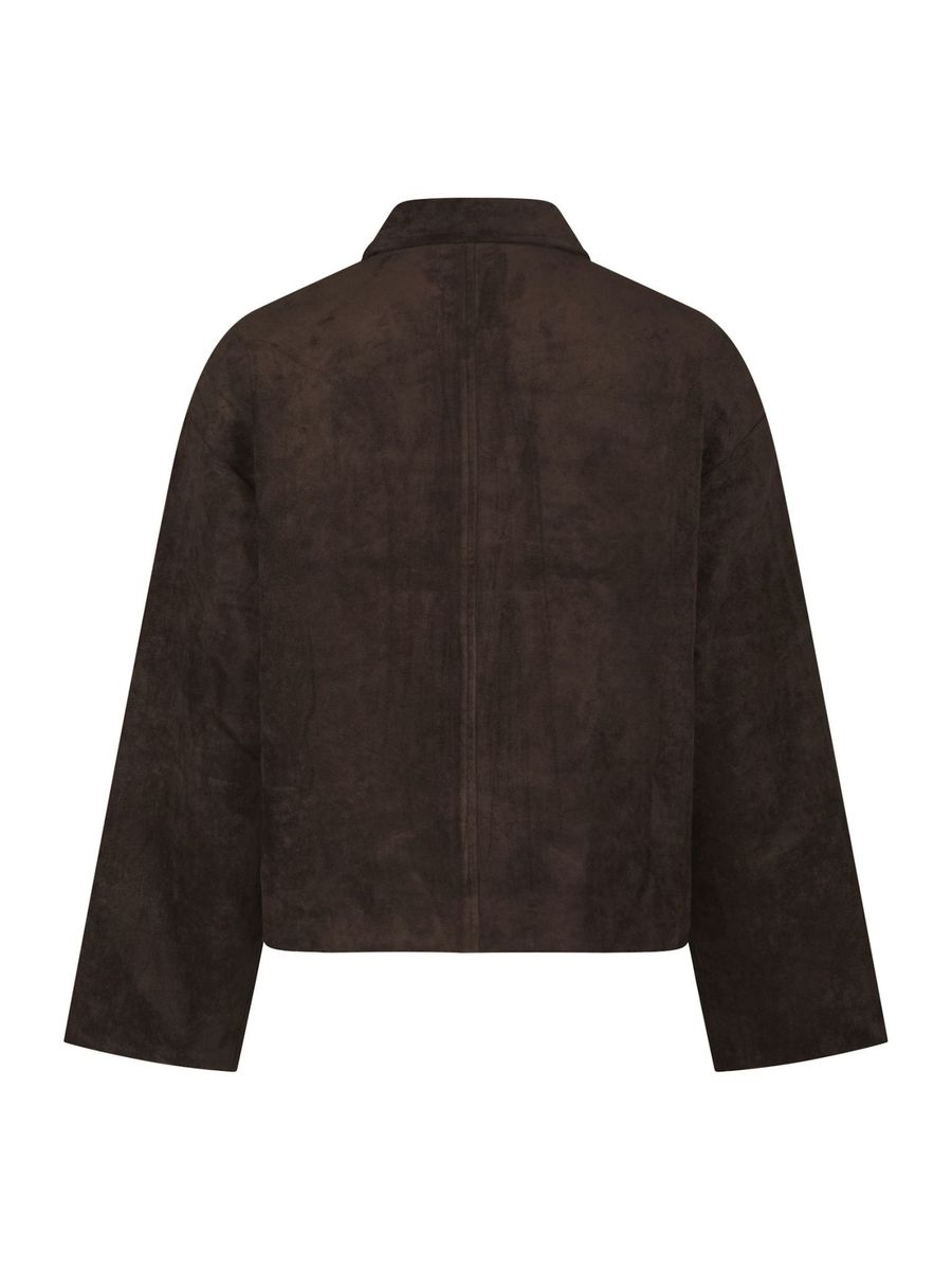 Titan Faux Suede Jacket Brown