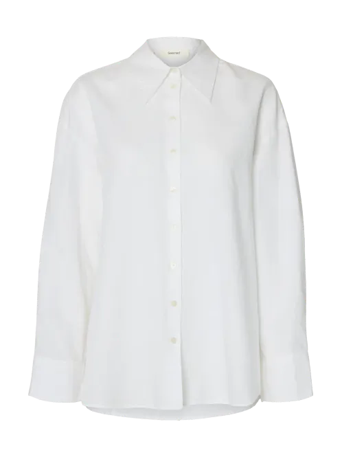 Hovedbilde SlfCleo Oversize Linen Blend Shirt Bright White