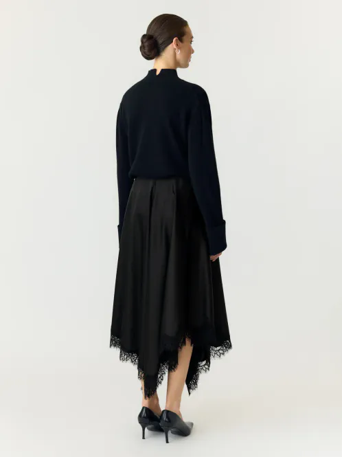 Hovedbilde Yasflorian Lace Satin Long Skirt S. Show Black