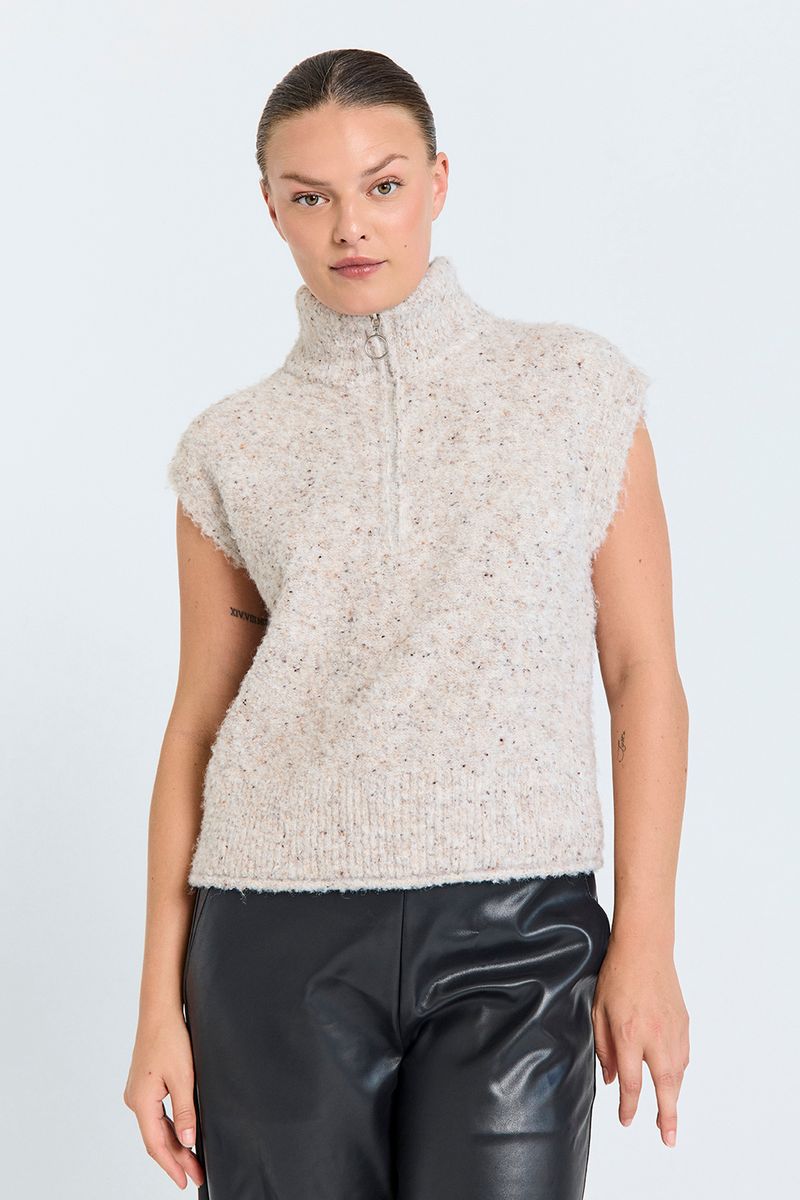 Grsnemes Waistcoat Moonbeam Melange
