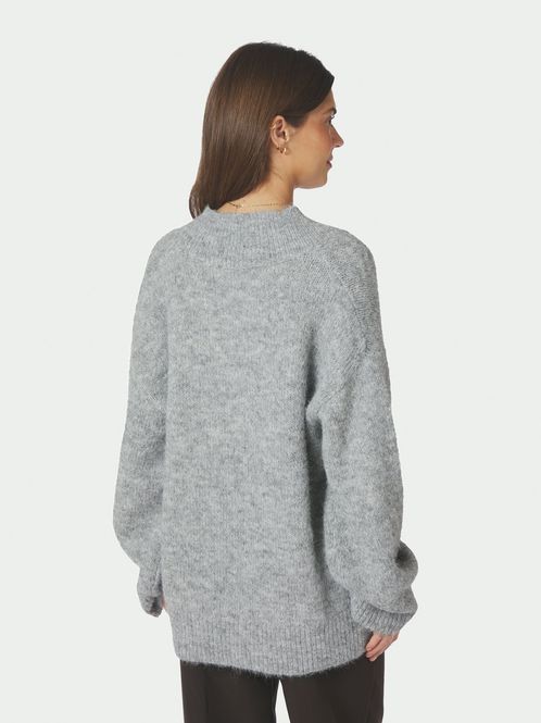Hovedbilde Melli Fluffy Knit Blouse Grey Melange
