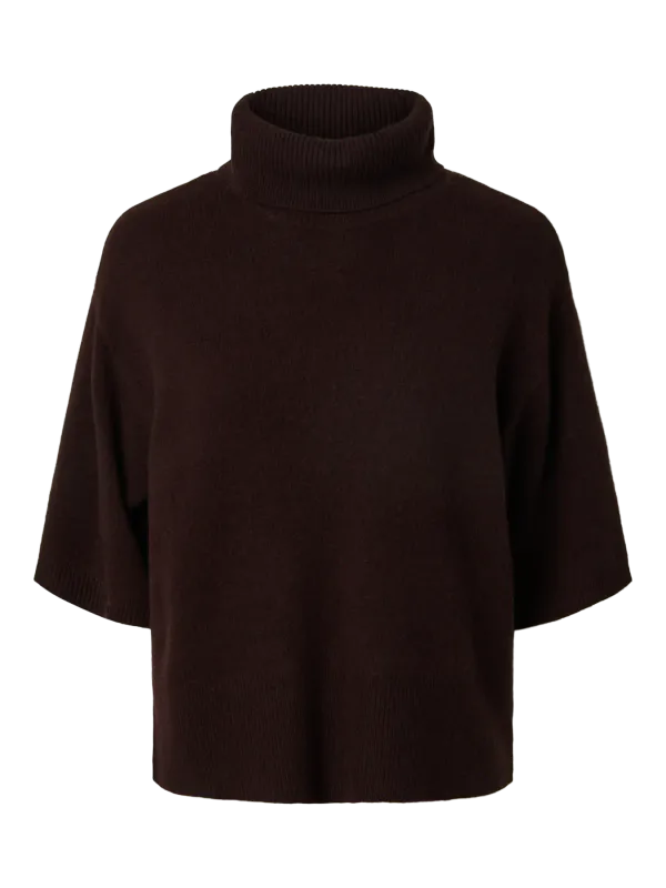 Yasemila 2/4 Wool Knit Coffee Bean