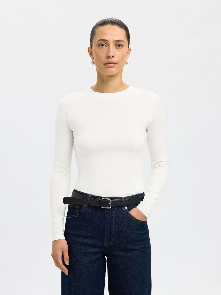 SlfManja O-Neck Snow White