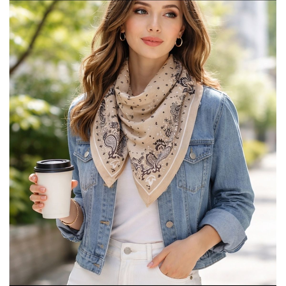 Bandana Paisley Taupe