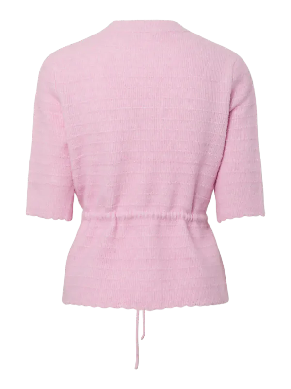 Yasthellis Ss Knit Pullover Pink Lady