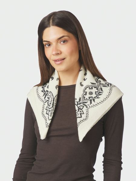 Hovedbilde Adelina Paisley Knit Scarf Off white