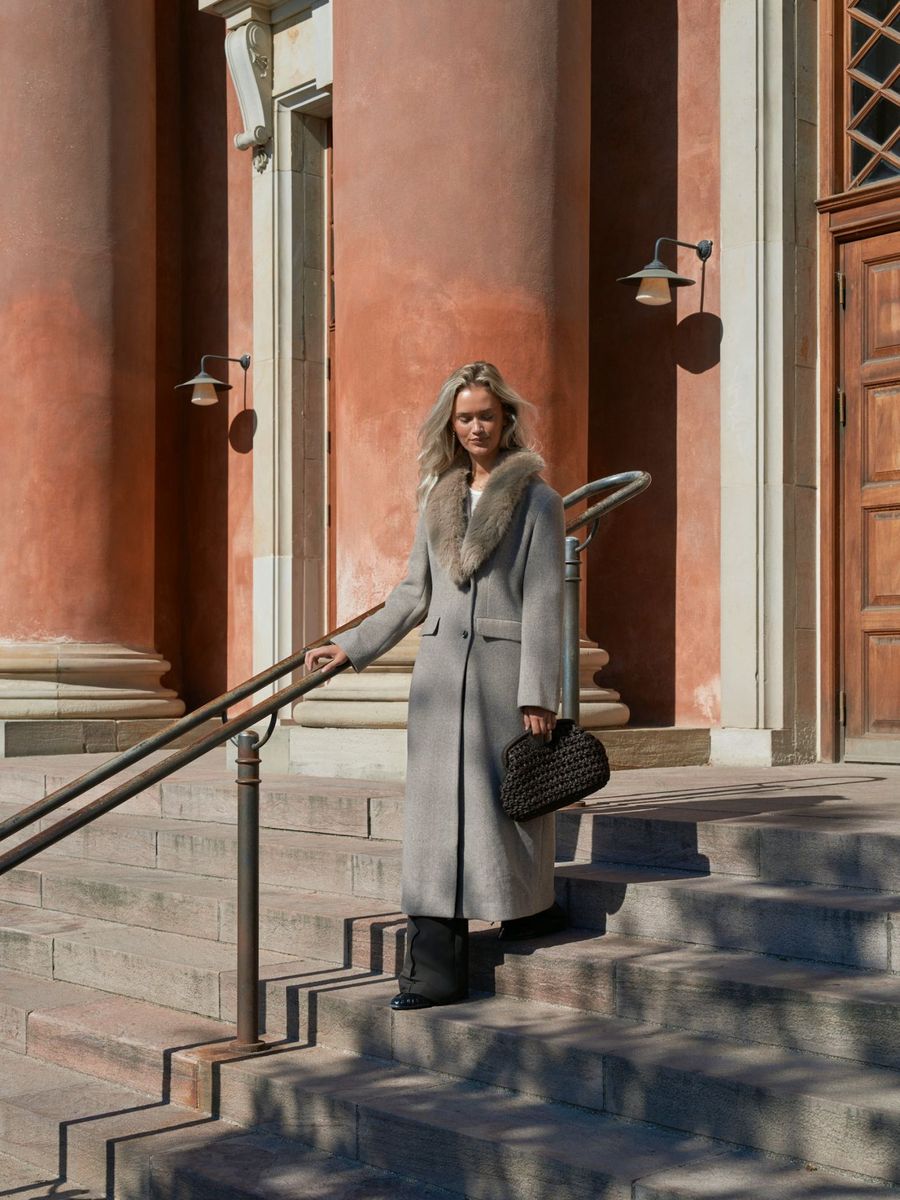 Corina Herringbone Twill Coat