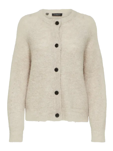 Hovedbilde SlfLulu Knit Short Cardigan Birch Melange