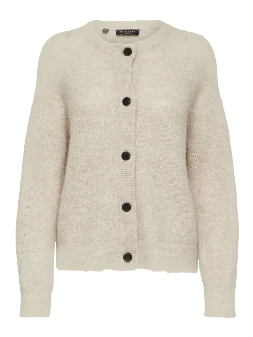 Hovedbilde SlfLulu Knit Short Cardigan Birch Melange