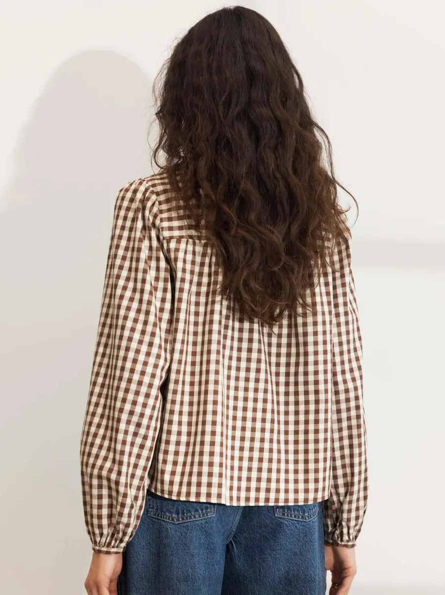 Bellier Blouse Brown Check