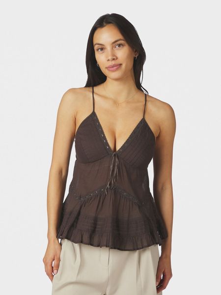 Hovedbilde Elvena S Voile Top Dark Brown