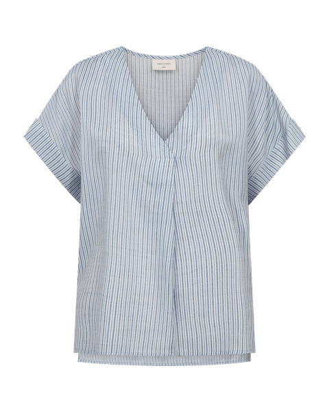 Hovedbilde Oliva Blouse Striped Chambray Blue Offwhite
