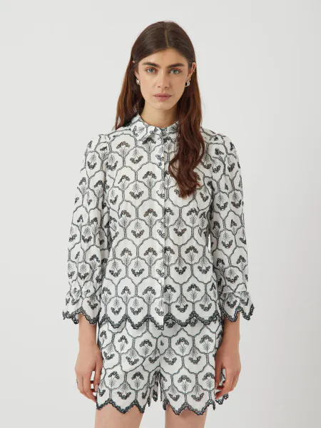Hovedbilde YasMulla 3/4 Shirt Star White Black Tread