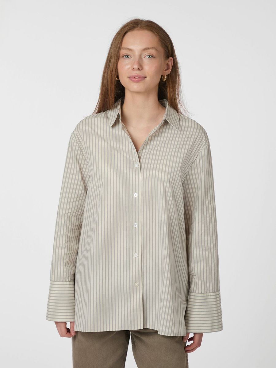Dita Double Stripe Shirt Creme