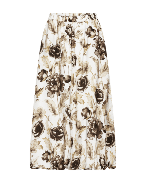 Hovedbilde Maise Skirt Printed Brilliant White w. Coffee ...